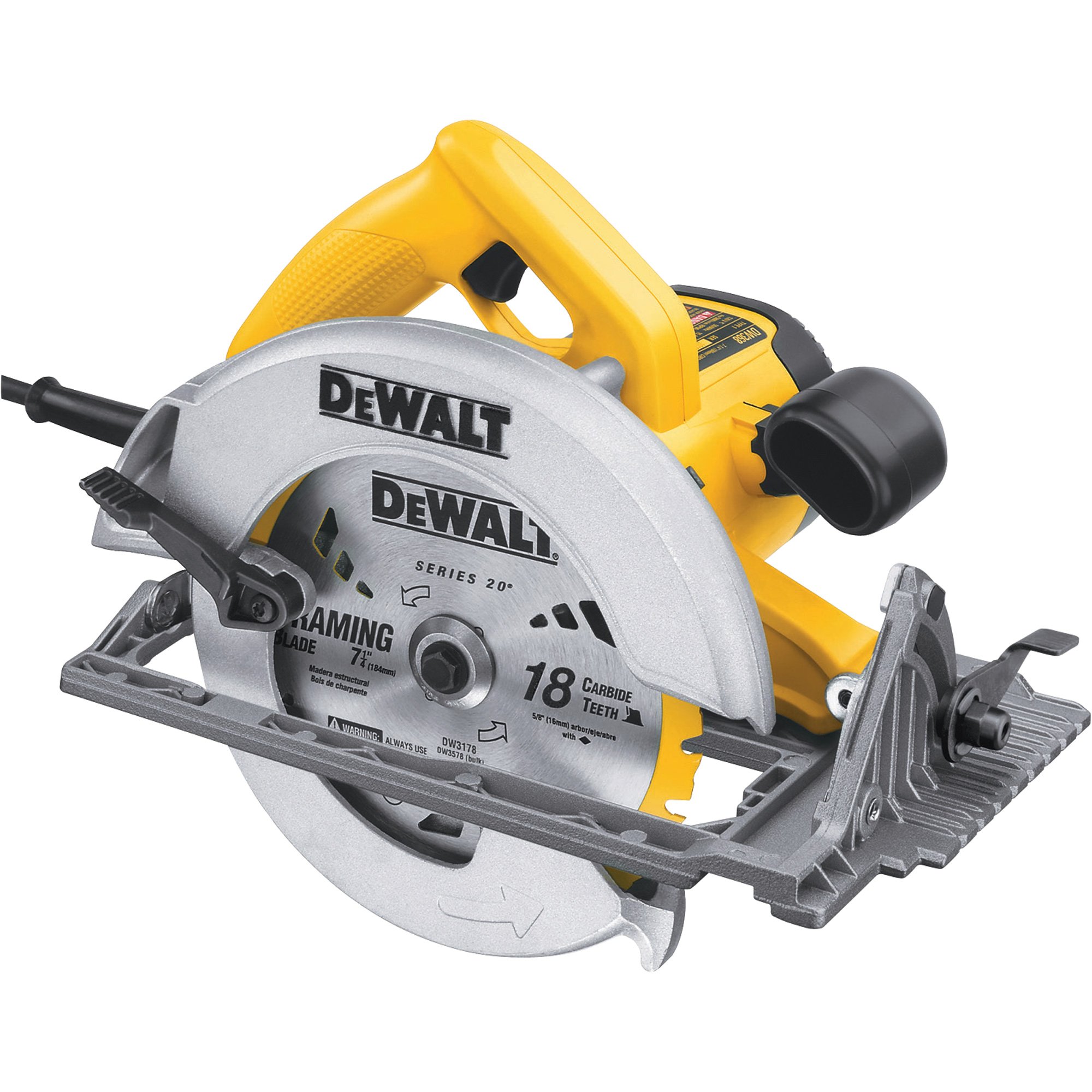 DEWALT (Corded) Circular Saw — 15 Amp, 7 1/4in. Dia., Model# DW368K